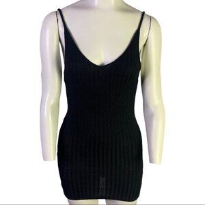 PRTS BLACK LONG TANK TOP STRETCHY CAMISOLE WOMEN SIZE 2